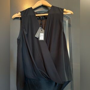 Rag & Bone Black Silk Top NWT